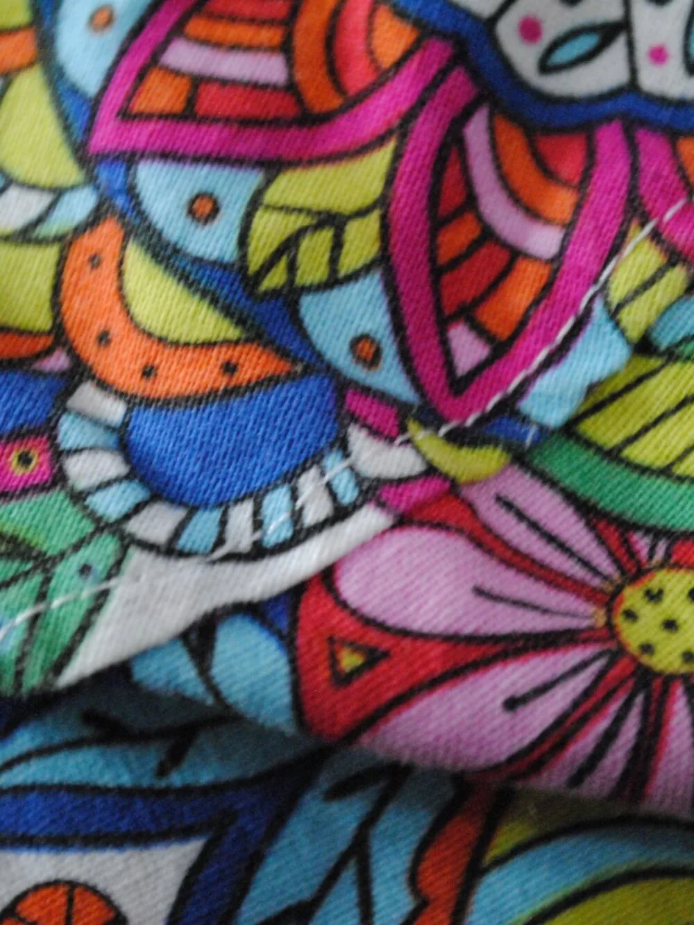 Handmade Multicolored Floral Surgery Medical Bouffant Scrub Hat